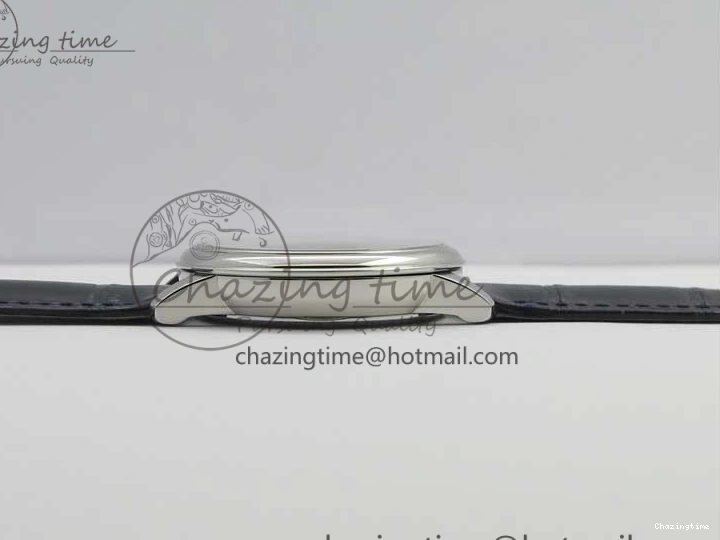 0312 Timeless De Ville Prestige Real PR SS ZF 1:1 Best Edition Gray Dial Blue Markers on Blue Leather Strap MIYOTA 7936